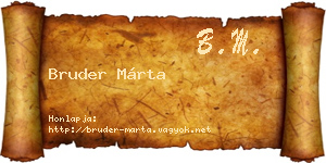 Bruder Márta névjegykártya