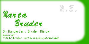 marta bruder business card